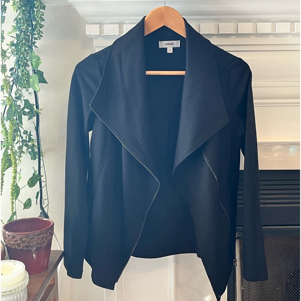 Meraki Moto Jacket- Black- Size Small